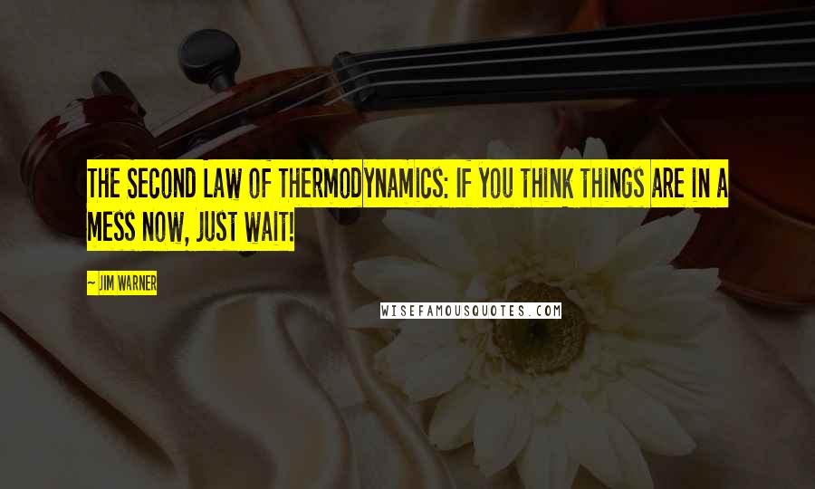 Jim Warner Quotes: The Second Law of Thermodynamics: If you think things are in a mess now, just wait!