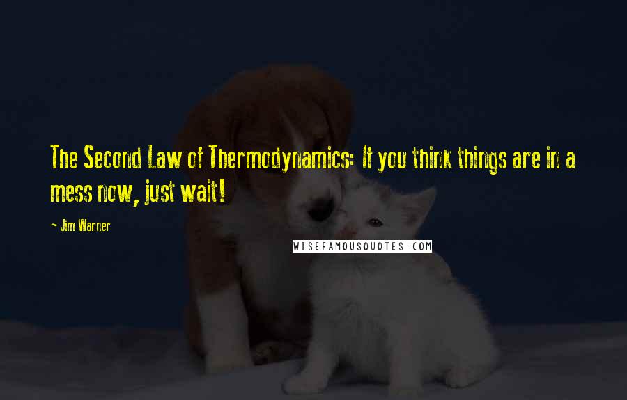 Jim Warner Quotes: The Second Law of Thermodynamics: If you think things are in a mess now, just wait!