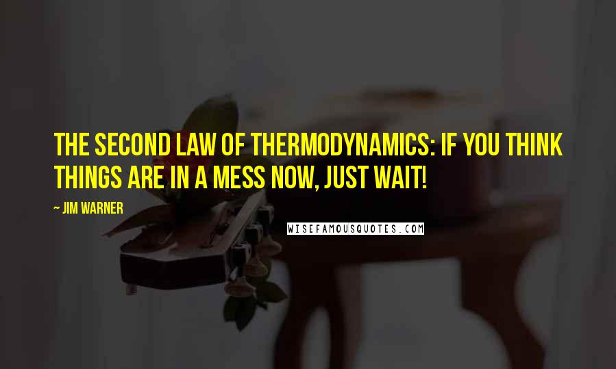 Jim Warner Quotes: The Second Law of Thermodynamics: If you think things are in a mess now, just wait!