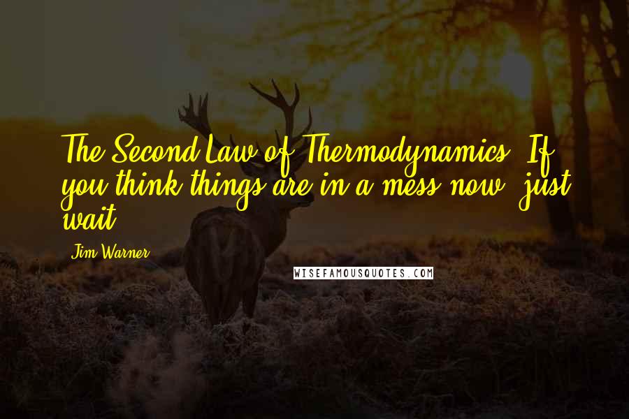 Jim Warner Quotes: The Second Law of Thermodynamics: If you think things are in a mess now, just wait!