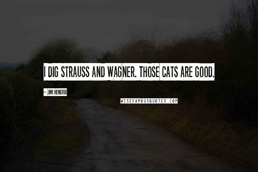 Jimi Hendrix Quotes: I dig Strauss and Wagner. Those cats are good.