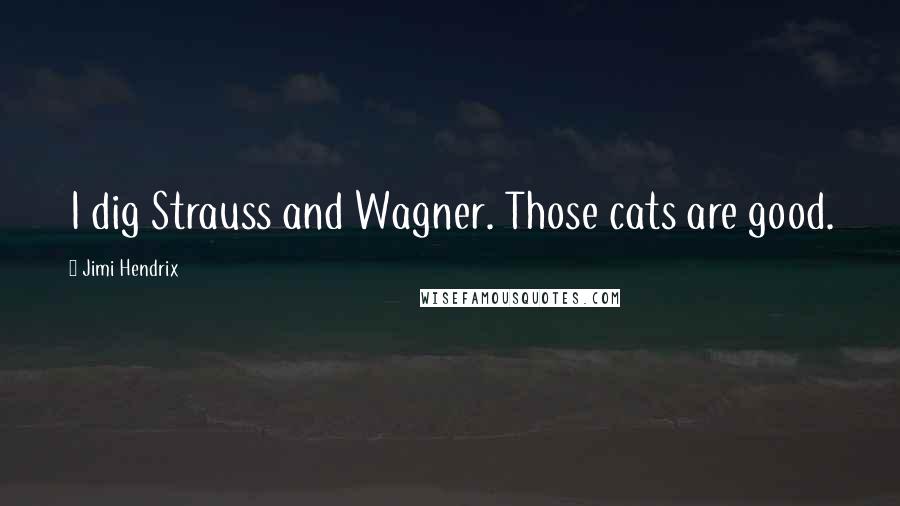 Jimi Hendrix Quotes: I dig Strauss and Wagner. Those cats are good.