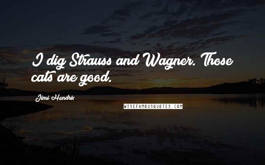 Jimi Hendrix Quotes: I dig Strauss and Wagner. Those cats are good.