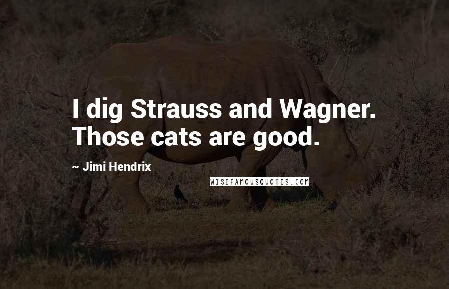 Jimi Hendrix Quotes: I dig Strauss and Wagner. Those cats are good.