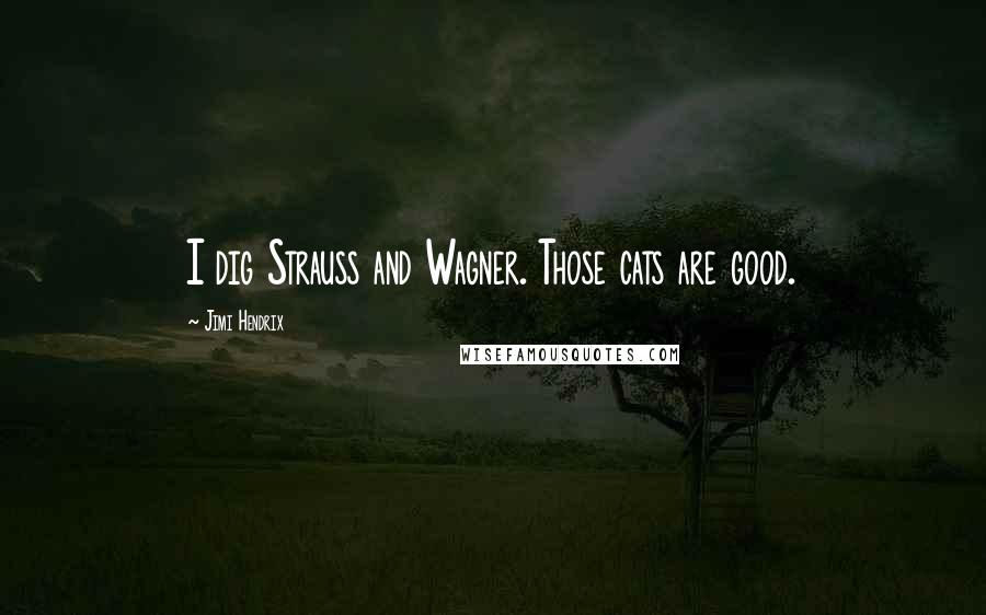 Jimi Hendrix Quotes: I dig Strauss and Wagner. Those cats are good.