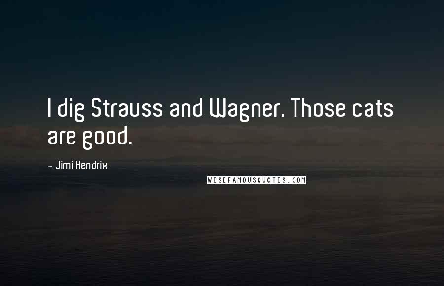 Jimi Hendrix Quotes: I dig Strauss and Wagner. Those cats are good.