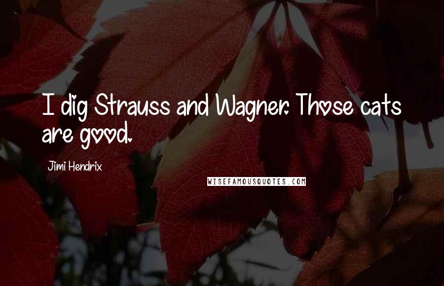 Jimi Hendrix Quotes: I dig Strauss and Wagner. Those cats are good.