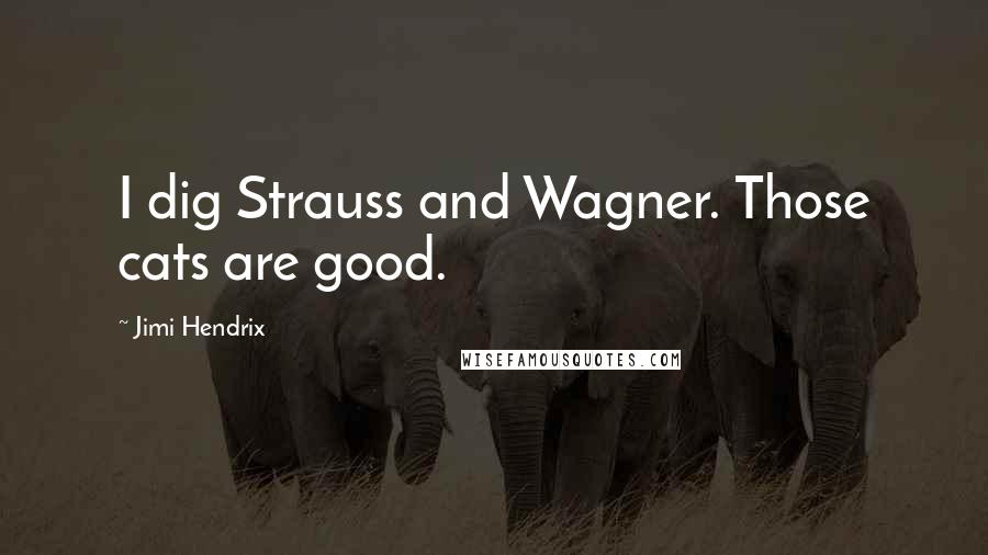 Jimi Hendrix Quotes: I dig Strauss and Wagner. Those cats are good.