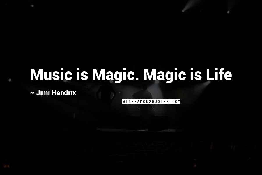 Jimi Hendrix Quotes: Music is Magic. Magic is Life