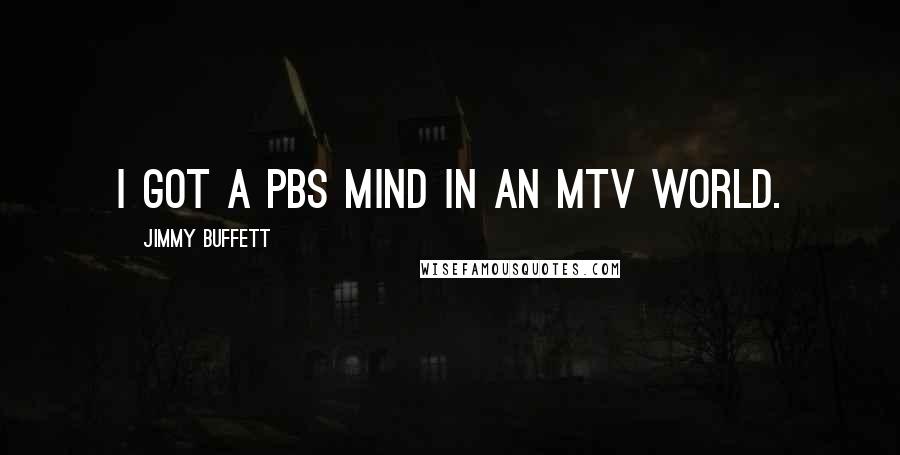 Jimmy Buffett Quotes: I got a PBS mind in an MTV world.