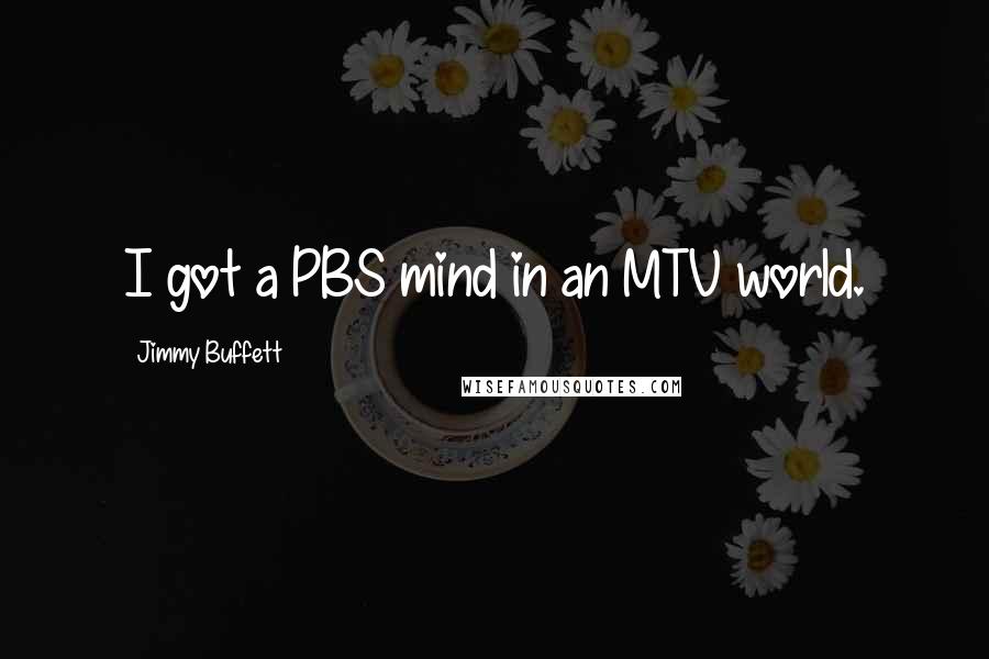 Jimmy Buffett Quotes: I got a PBS mind in an MTV world.