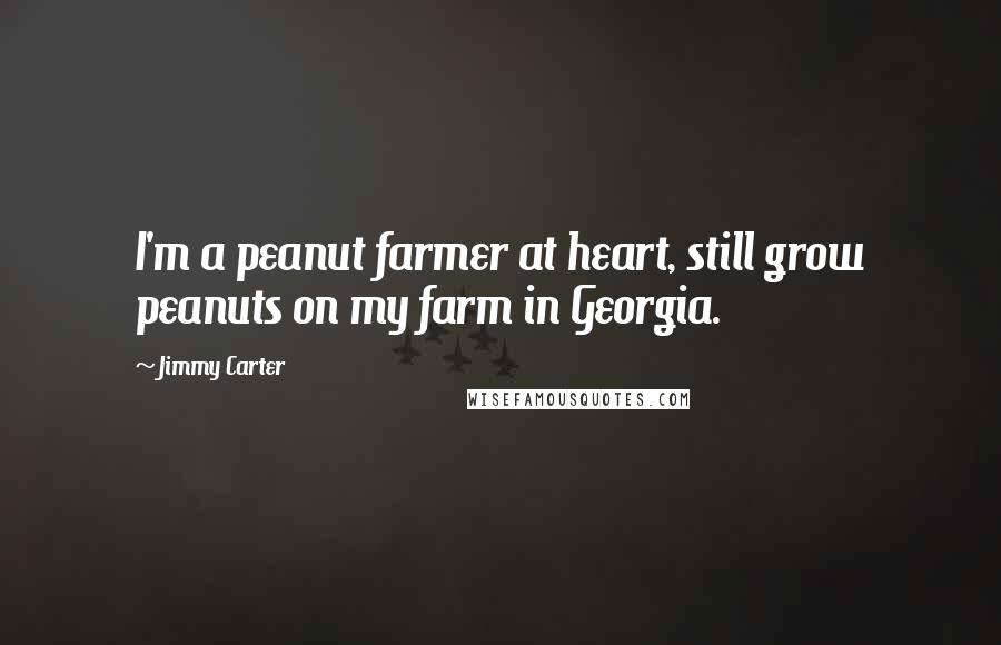 Jimmy Carter Quotes: I'm a peanut farmer at heart, still grow peanuts on my farm in Georgia.