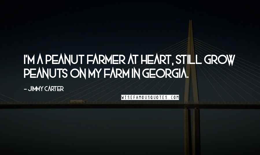 Jimmy Carter Quotes: I'm a peanut farmer at heart, still grow peanuts on my farm in Georgia.