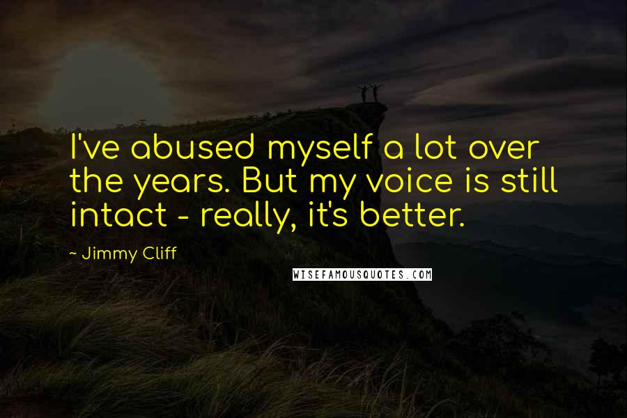Jimmy Cliff Quotes: I've abused myself a lot over the years. But my voice is still intact - really, it's better.