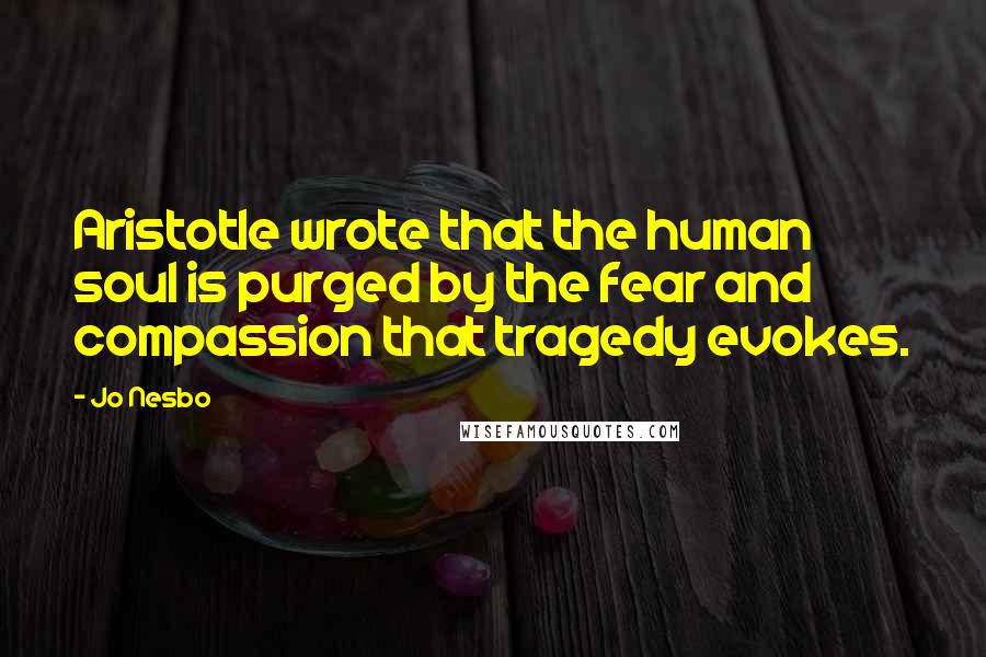 Jo Nesbo Quotes: Aristotle wrote that the human soul is purged by the fear and compassion that tragedy evokes.