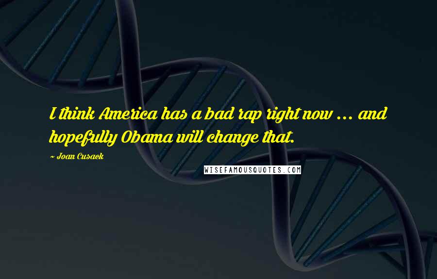 Joan Cusack Quotes: I think America has a bad rap right now ... and hopefully Obama will change that.