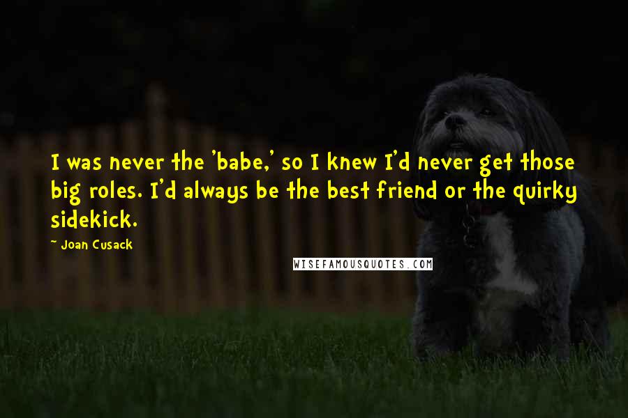 Joan Cusack Quotes: I was never the 'babe,' so I knew I'd never get those big roles. I'd always be the best friend or the quirky sidekick.