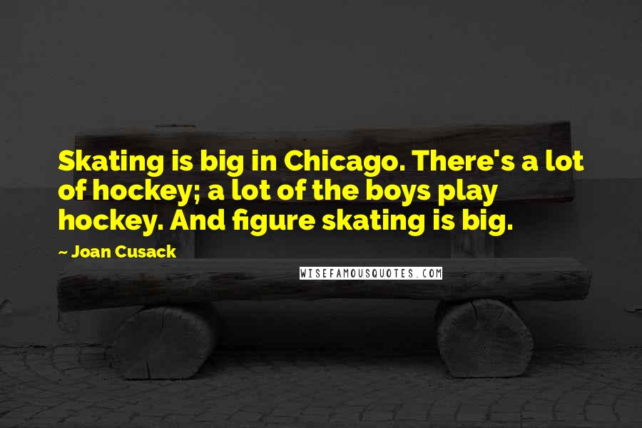 Joan Cusack Quotes: Skating is big in Chicago. There's a lot of hockey; a lot of the boys play hockey. And figure skating is big.