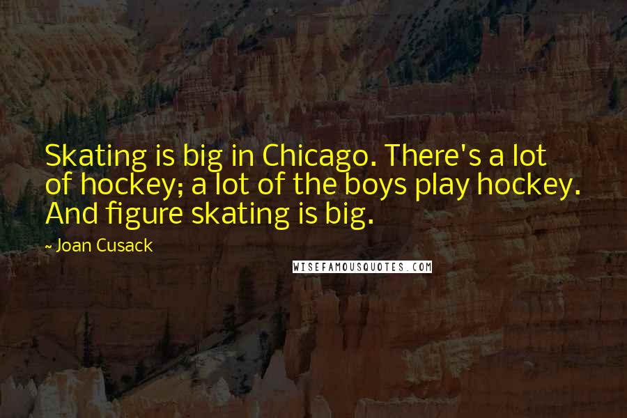 Joan Cusack Quotes: Skating is big in Chicago. There's a lot of hockey; a lot of the boys play hockey. And figure skating is big.