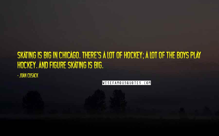 Joan Cusack Quotes: Skating is big in Chicago. There's a lot of hockey; a lot of the boys play hockey. And figure skating is big.