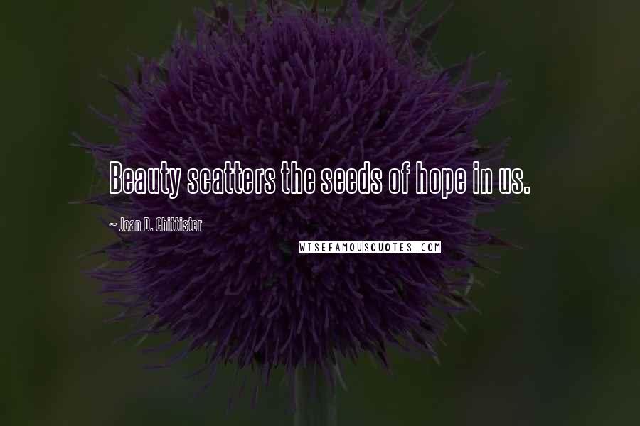 Joan D. Chittister Quotes: Beauty scatters the seeds of hope in us.