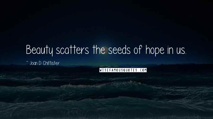 Joan D. Chittister Quotes: Beauty scatters the seeds of hope in us.