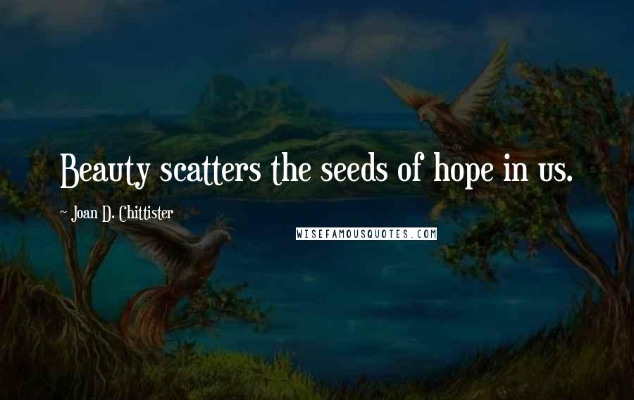 Joan D. Chittister Quotes: Beauty scatters the seeds of hope in us.