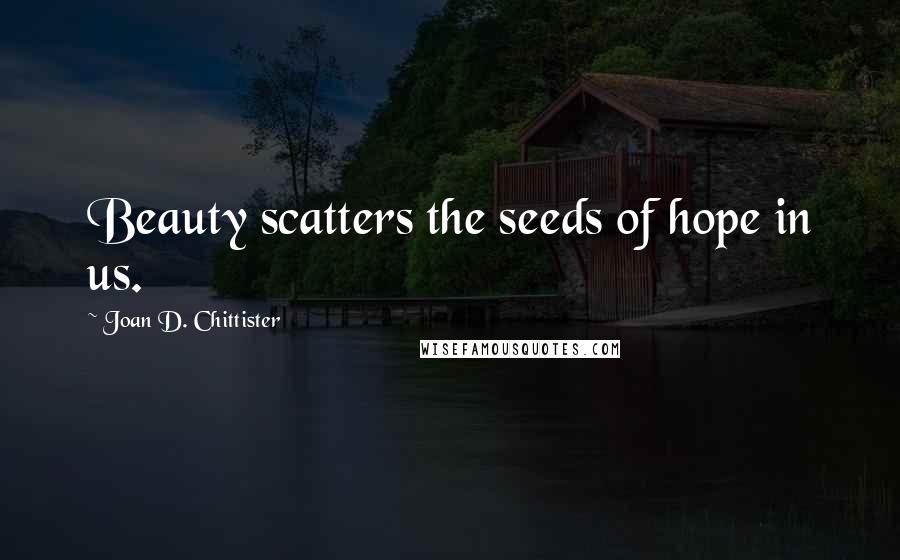 Joan D. Chittister Quotes: Beauty scatters the seeds of hope in us.