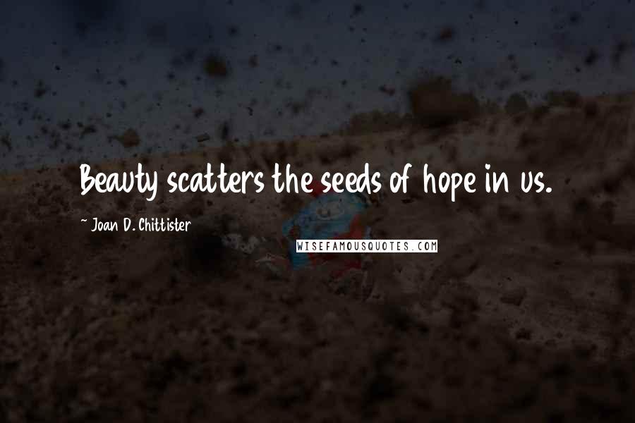 Joan D. Chittister Quotes: Beauty scatters the seeds of hope in us.