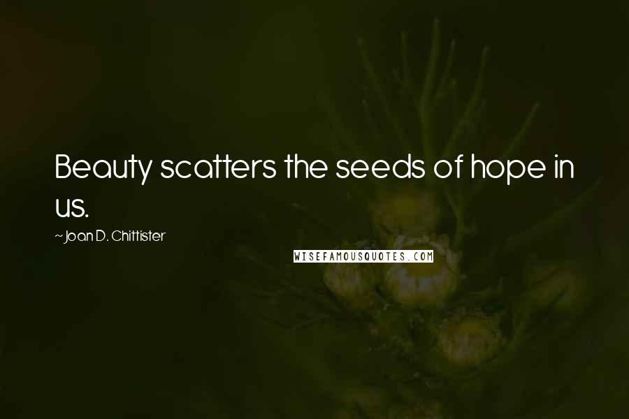 Joan D. Chittister Quotes: Beauty scatters the seeds of hope in us.