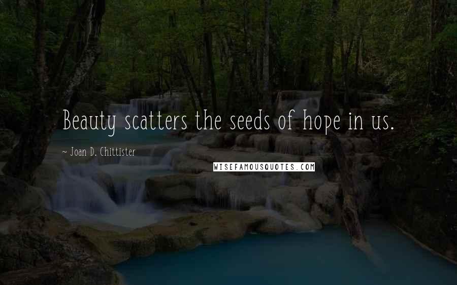 Joan D. Chittister Quotes: Beauty scatters the seeds of hope in us.
