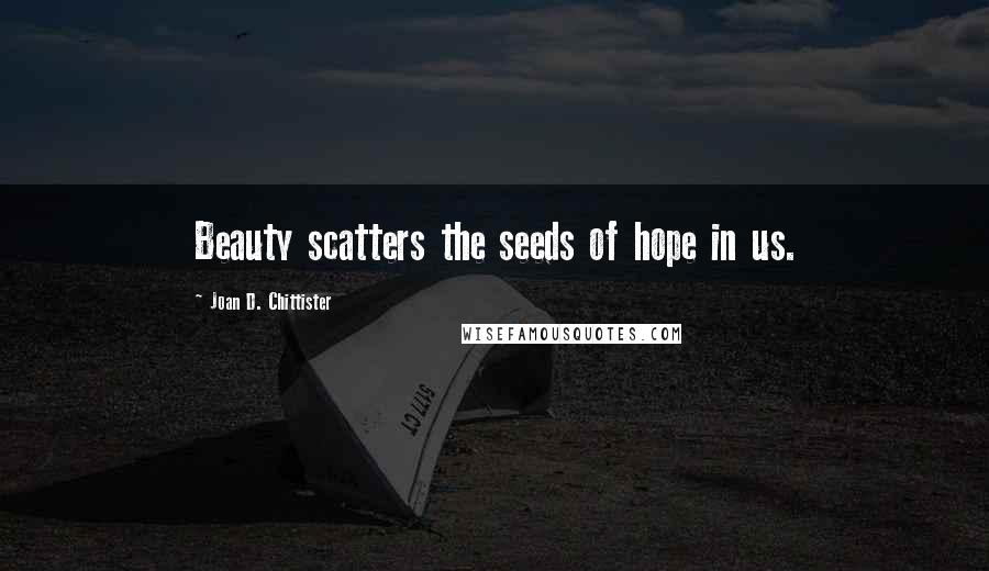 Joan D. Chittister Quotes: Beauty scatters the seeds of hope in us.