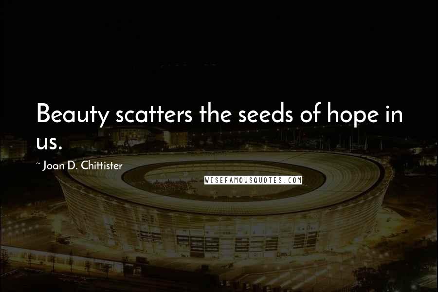 Joan D. Chittister Quotes: Beauty scatters the seeds of hope in us.
