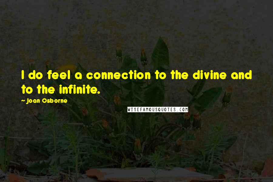 Joan Osborne Quotes: I do feel a connection to the divine and to the infinite.