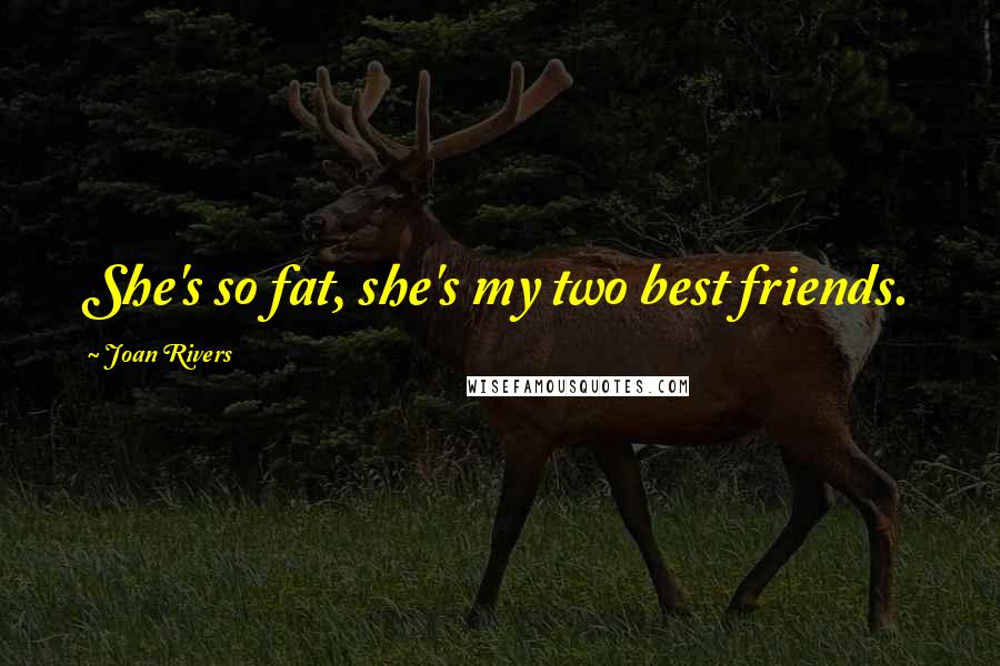 Joan Rivers Quotes: She's so fat, she's my two best friends.