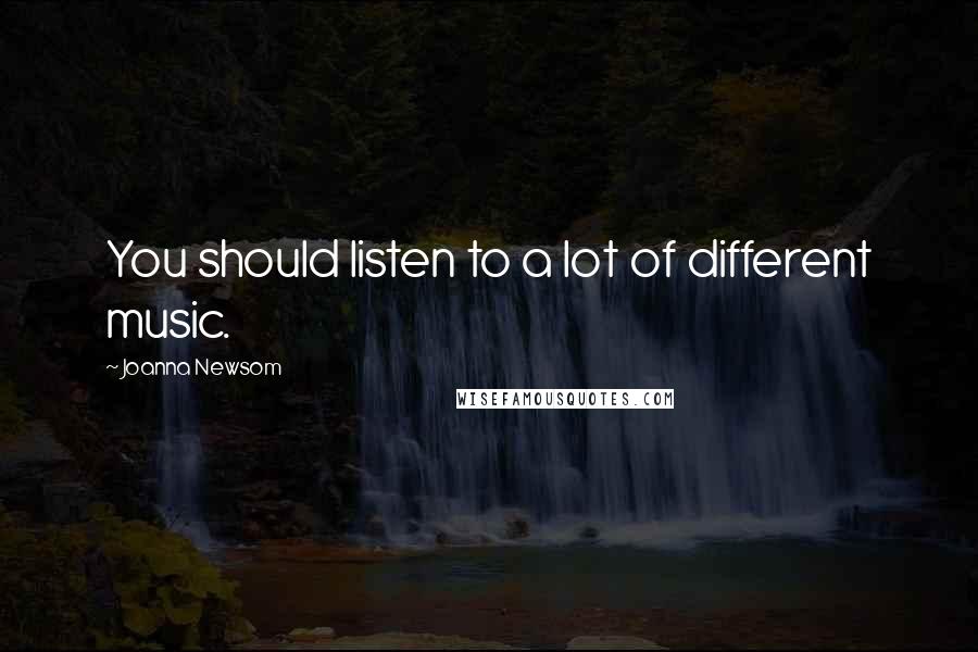 Joanna Newsom Quotes: You should listen to a lot of different music.