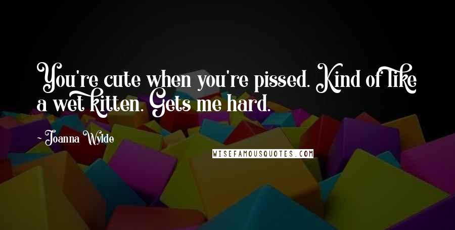 Joanna Wylde Quotes: You're cute when you're pissed. Kind of like a wet kitten. Gets me hard.