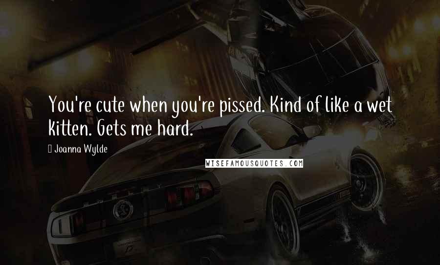 Joanna Wylde Quotes: You're cute when you're pissed. Kind of like a wet kitten. Gets me hard.