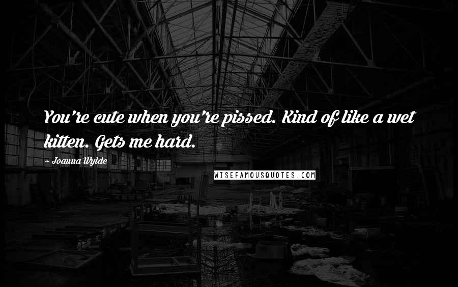 Joanna Wylde Quotes: You're cute when you're pissed. Kind of like a wet kitten. Gets me hard.