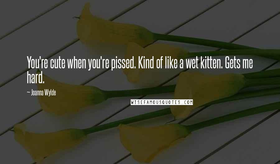 Joanna Wylde Quotes: You're cute when you're pissed. Kind of like a wet kitten. Gets me hard.