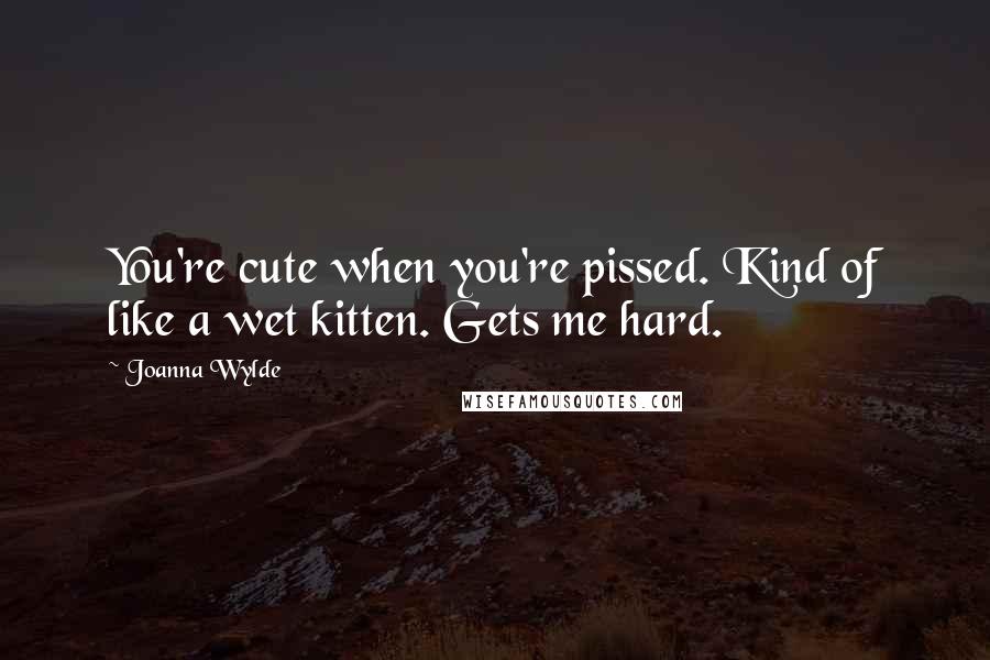 Joanna Wylde Quotes: You're cute when you're pissed. Kind of like a wet kitten. Gets me hard.