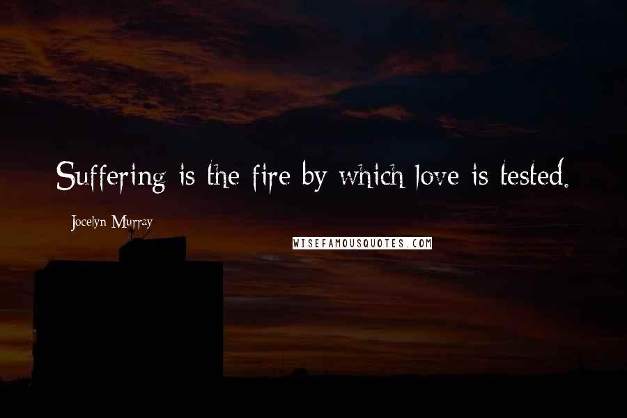 Jocelyn Murray Quotes: Suffering is the fire by which love is tested.