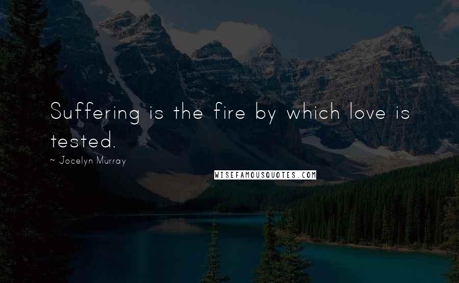 Jocelyn Murray Quotes: Suffering is the fire by which love is tested.