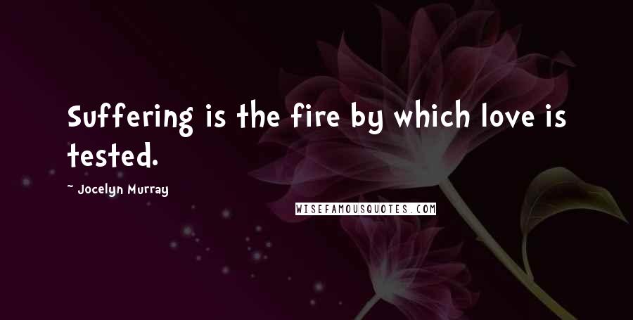 Jocelyn Murray Quotes: Suffering is the fire by which love is tested.