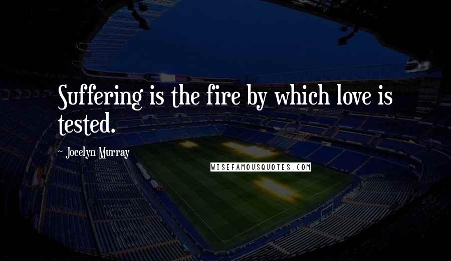 Jocelyn Murray Quotes: Suffering is the fire by which love is tested.