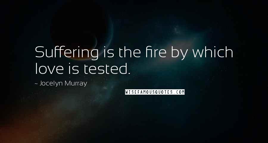 Jocelyn Murray Quotes: Suffering is the fire by which love is tested.