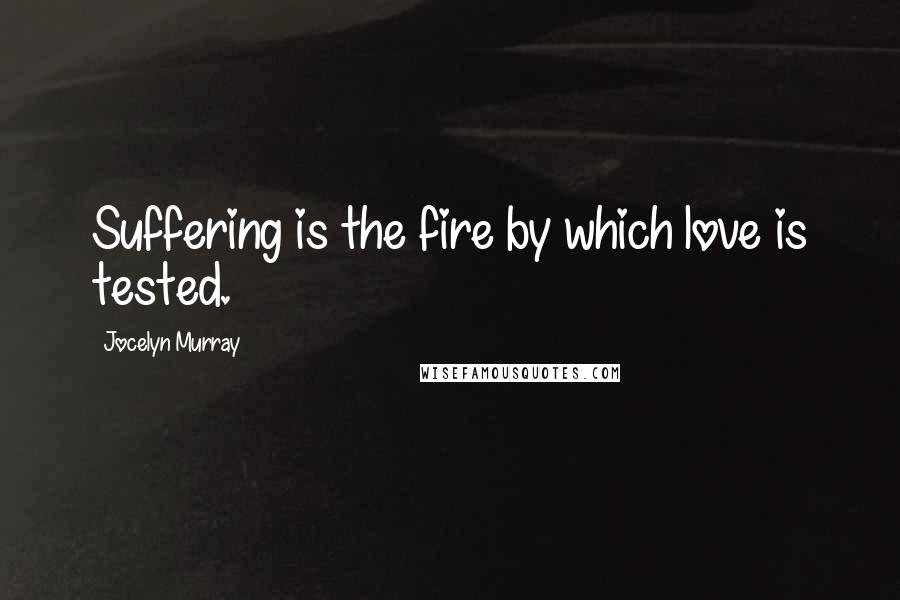 Jocelyn Murray Quotes: Suffering is the fire by which love is tested.