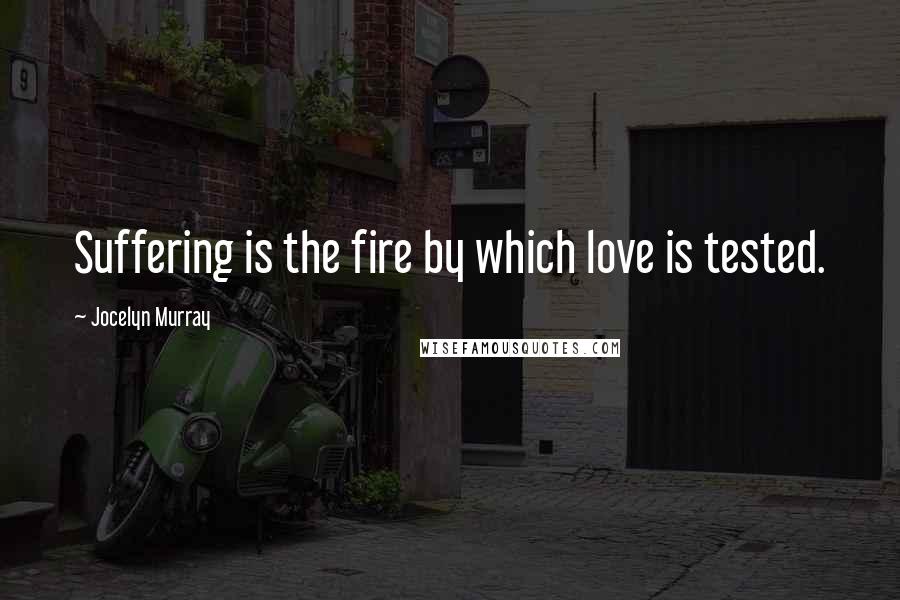 Jocelyn Murray Quotes: Suffering is the fire by which love is tested.