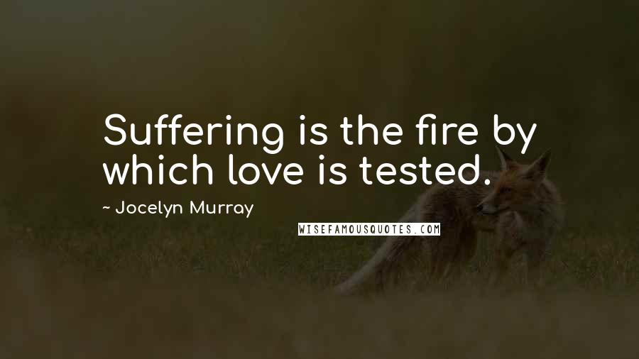 Jocelyn Murray Quotes: Suffering is the fire by which love is tested.