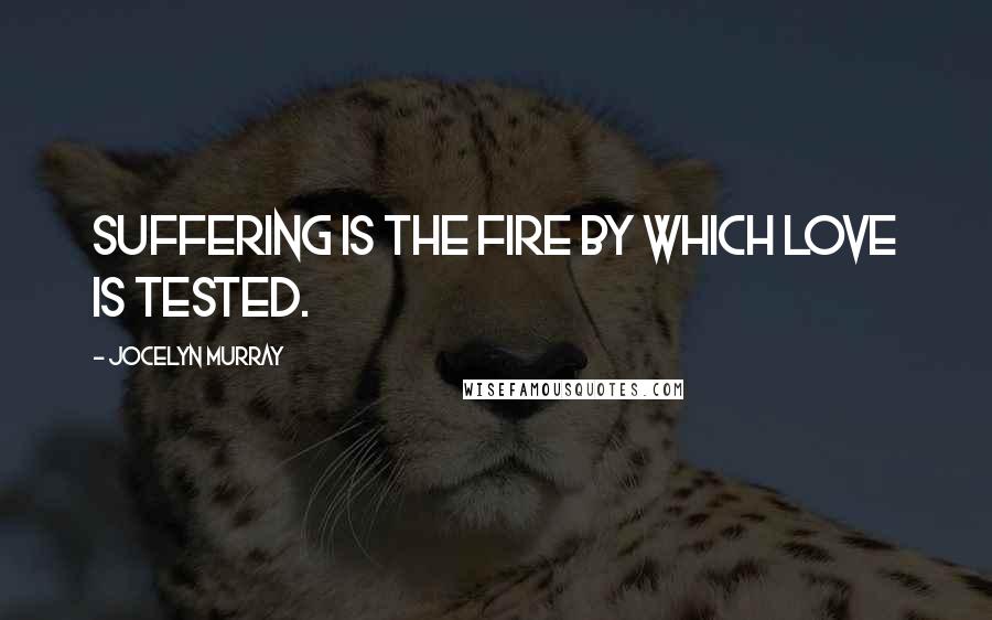 Jocelyn Murray Quotes: Suffering is the fire by which love is tested.